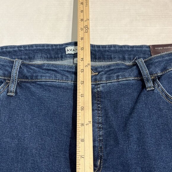 Ava & Viv High Rise Bermuda 9” Jean Shorts Womens 26W Denim Dark Wash Cuff - Picture 6 of 9